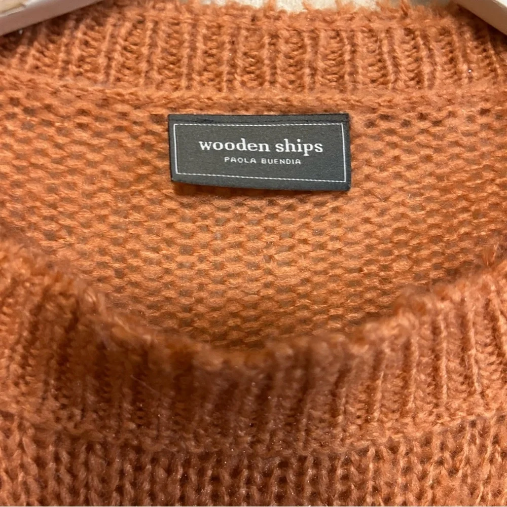 Wooden ships S/M Oliver distressed sweater crewneck lightweight knit wool blend - Picture 4 of 12